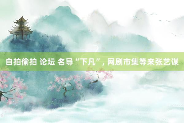 自拍偷拍 论坛 名导“下凡”, 网剧市集等来张艺谋