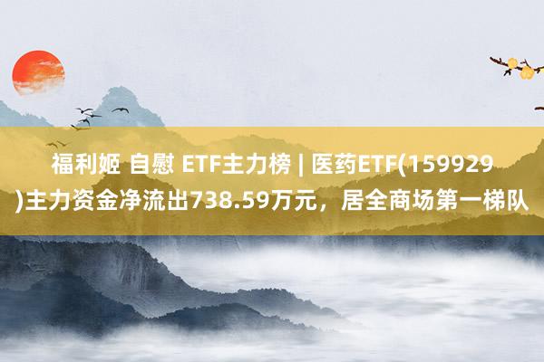 福利姬 自慰 ETF主力榜 | 医药ETF(159929)主力资金净流出738.59万元，居全商场第一梯队