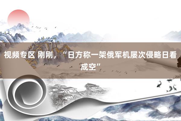 视频专区 刚刚，“日方称一架俄军机屡次侵略日看成空”