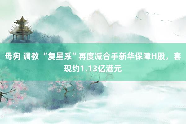 母狗 调教 “复星系”再度减合手新华保障H股，套现约1.13亿港元