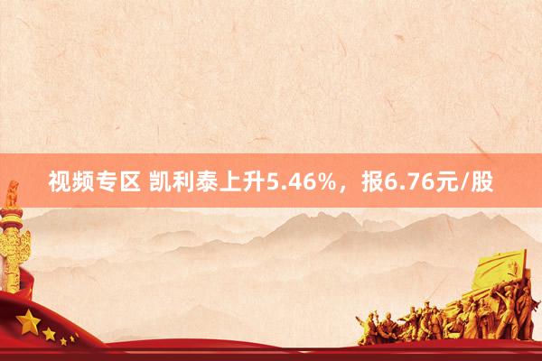 视频专区 凯利泰上升5.46%，报6.76元/股