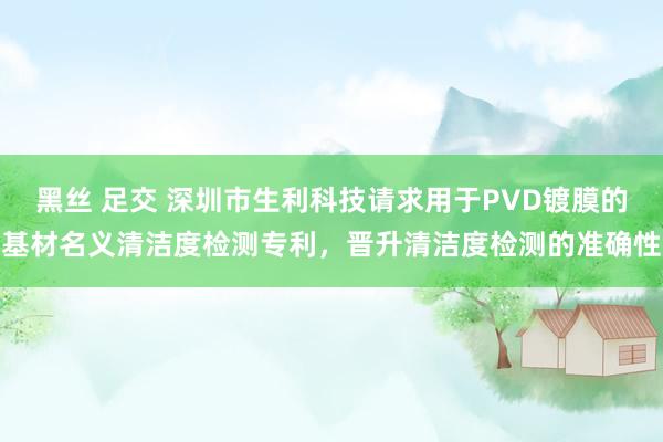 黑丝 足交 深圳市生利科技请求用于PVD镀膜的基材名义清洁度检测专利，晋升清洁度检测的准确性