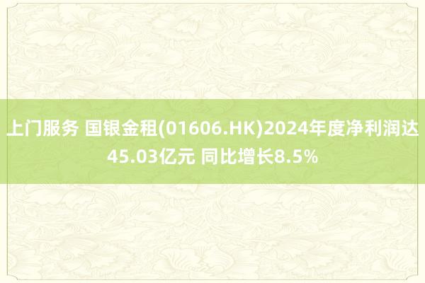 上门服务 国银金租(01606.HK)2024年度净利润达45.03亿元 同比增长8.5%