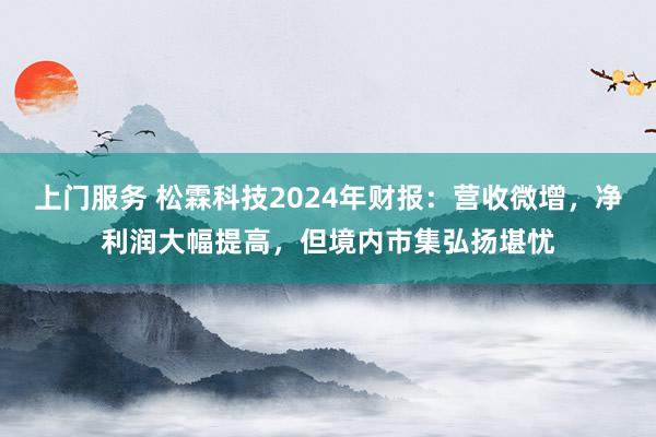 上门服务 松霖科技2024年财报：营收微增，净利润大幅提高，但境内市集弘扬堪忧