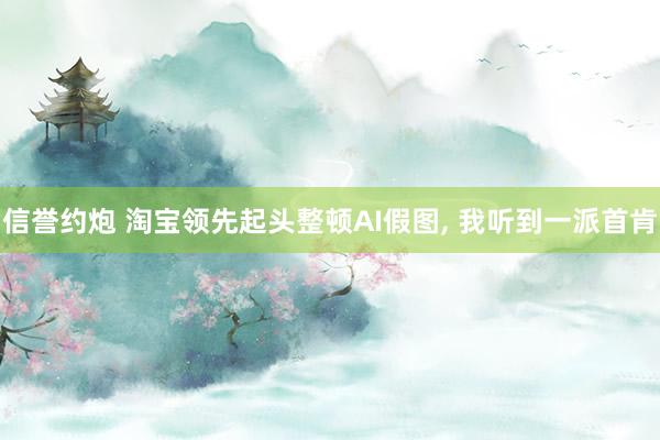 信誉约炮 淘宝领先起头整顿AI假图, 我听到一派首肯
