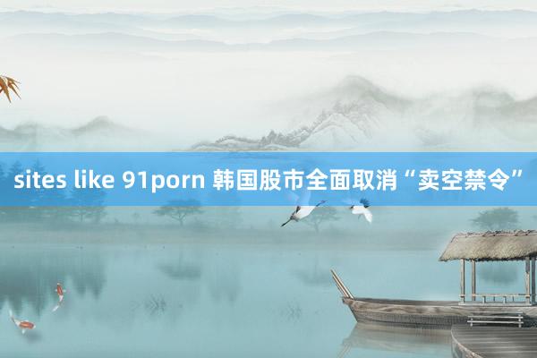sites like 91porn 韩国股市全面取消“卖空禁令”