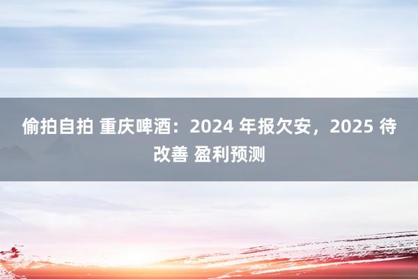 偷拍自拍 重庆啤酒：2024 年报欠安，2025 待改善 盈利预测