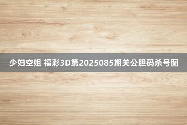 少妇空姐 福彩3D第2025085期关公胆码杀号图
