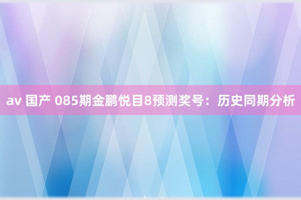 av 国产 085期金鹏悦目8预测奖号：历史同期分析