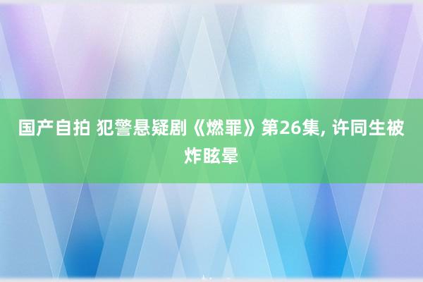 国产自拍 犯警悬疑剧《燃罪》第26集, 许同生被炸眩晕