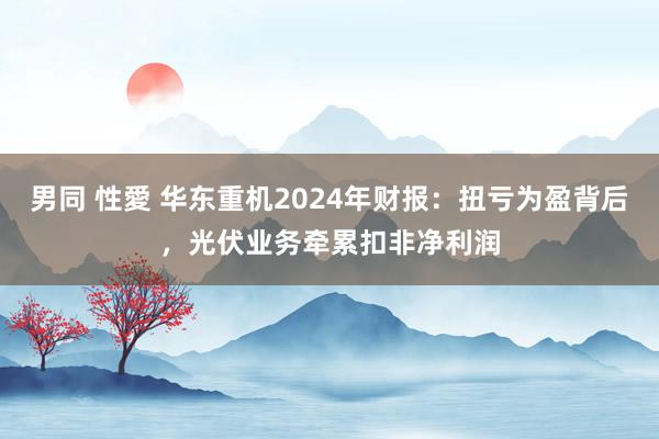 男同 性愛 华东重机2024年财报：扭亏为盈背后，光伏业务牵累扣非净利润