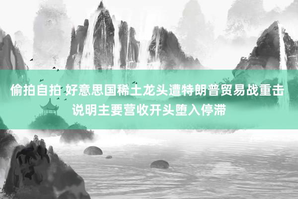 偷拍自拍 好意思国稀土龙头遭特朗普贸易战重击 说明主要营收开头堕入停滞