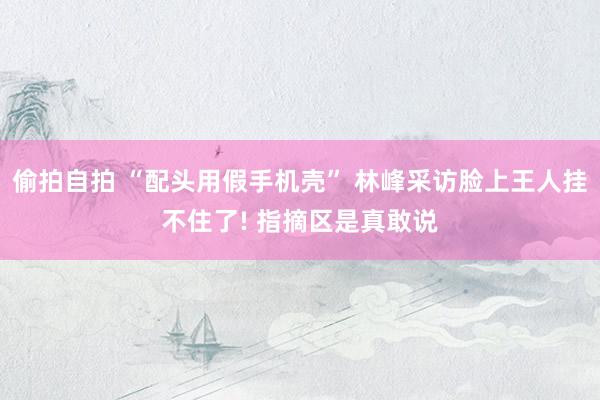 偷拍自拍 “配头用假手机壳” 林峰采访脸上王人挂不住了! 指摘区是真敢说
